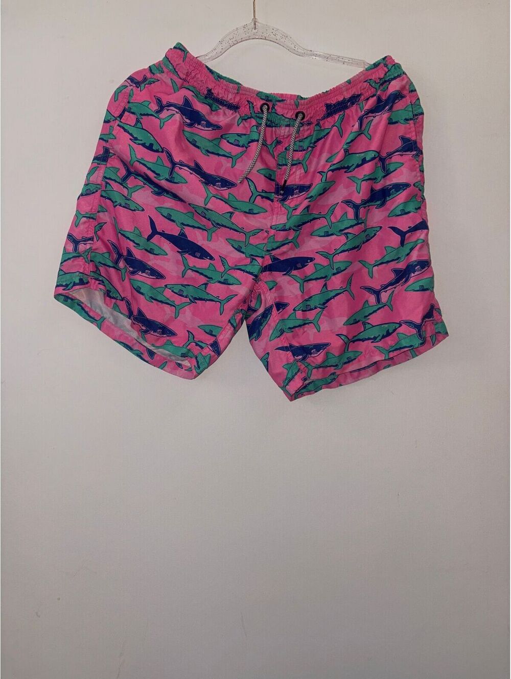 Maamgic Shark Print Swim Trunks Pink
